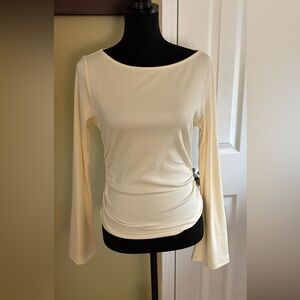 Elegant Cream Long Sleeve Top